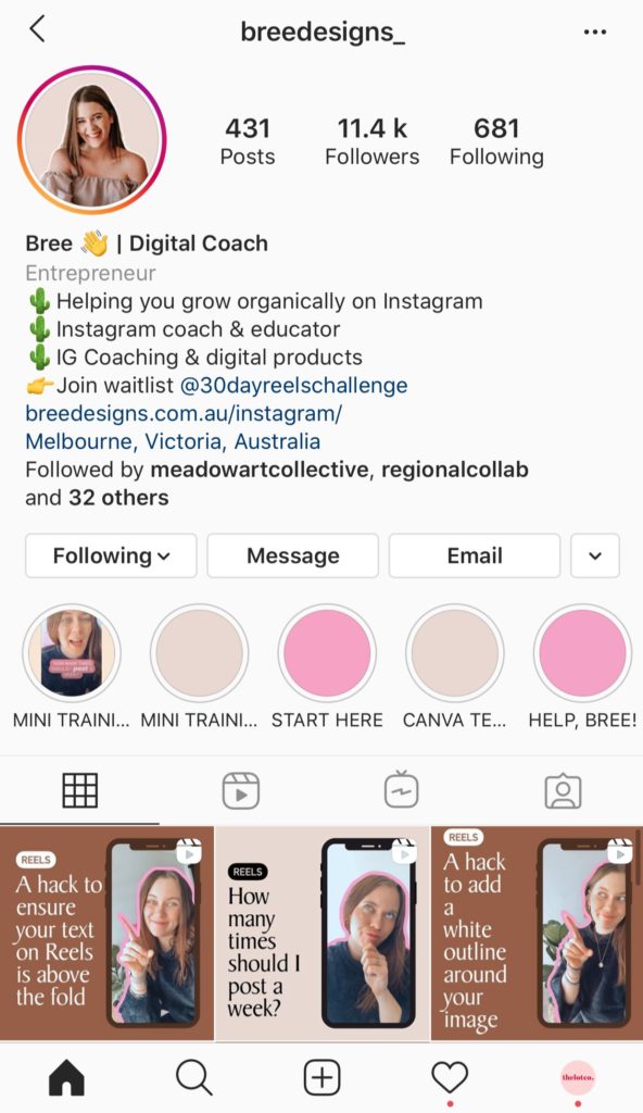 bree designs on instagram