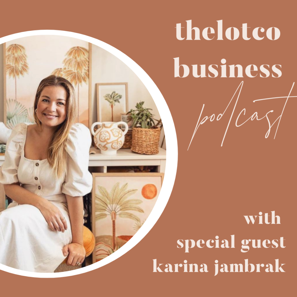 image of karina jambrak on a stool surrounded by her art