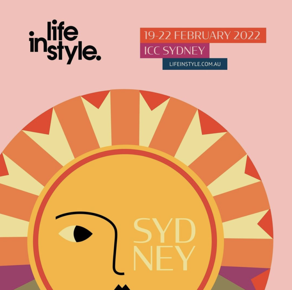 graphic of a sun with many colours showing life instyle is open for sydney 2022