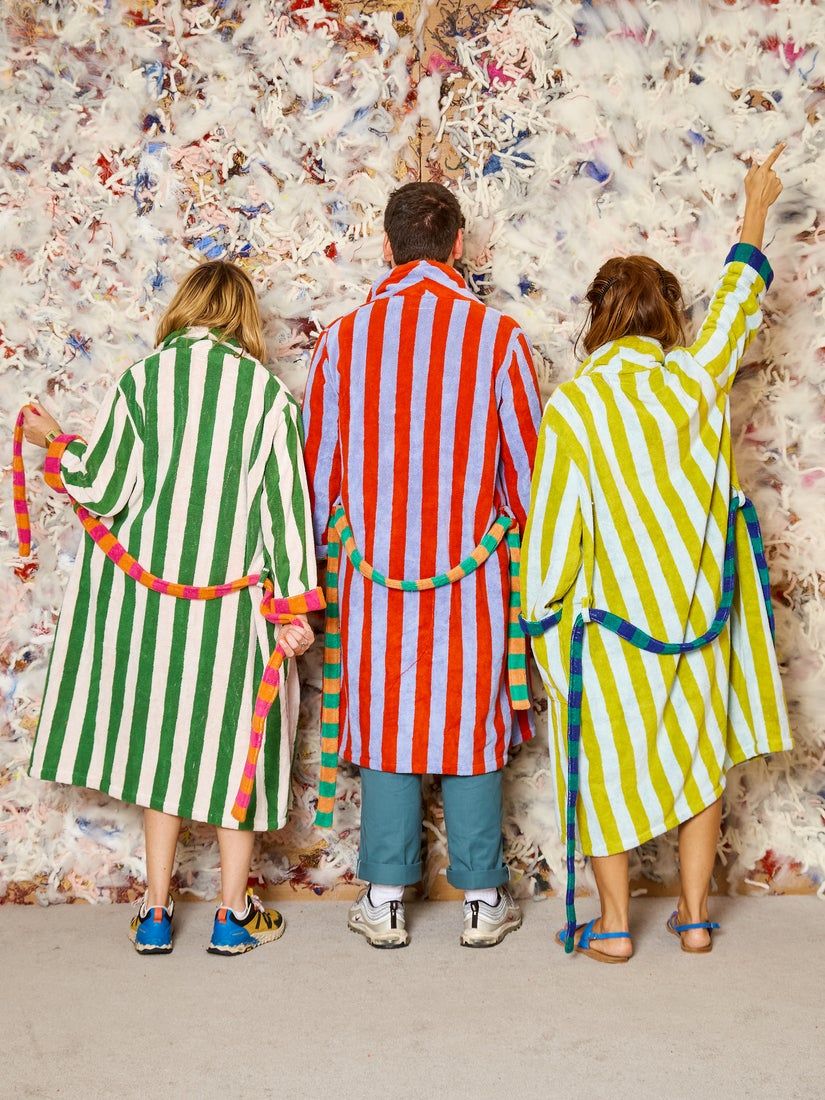 stripe bathrobes successful product brand