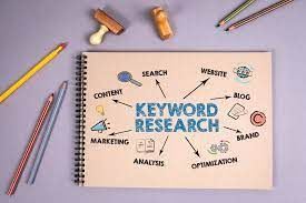image showing a pad and brainstorm of researching keywords for your product business